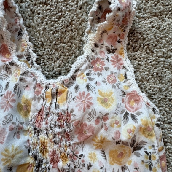 Dylan & Abby Baby Girl Floral Ruffle Romper boho vintage- Size 6-9 Months - Picture 4 of 7